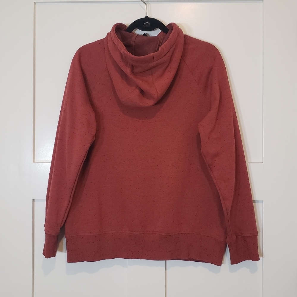 Under Armour Loose Logo Hoodie Cinnamon & Black Specs Kangaroo Pocket Sz Medium - Picture 14 of 15